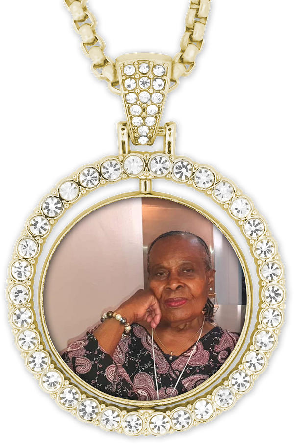 Rotating Circle Pendent Photo Necklace