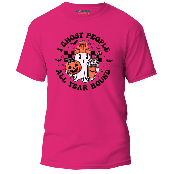 👻🌸 "I Ghost People" Pinktober Edition Tee & Hoodie 🌸👻