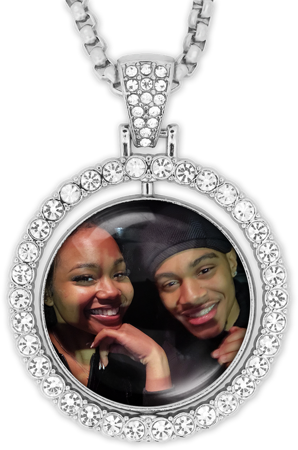 Rotating Circle Pendent Photo Necklace