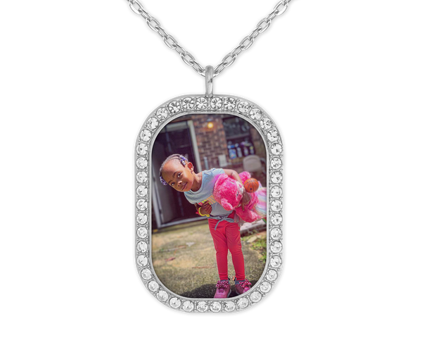 Rhinestone Dog Tag