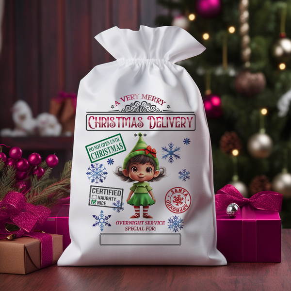 Personalized Holiday Santa Sacks