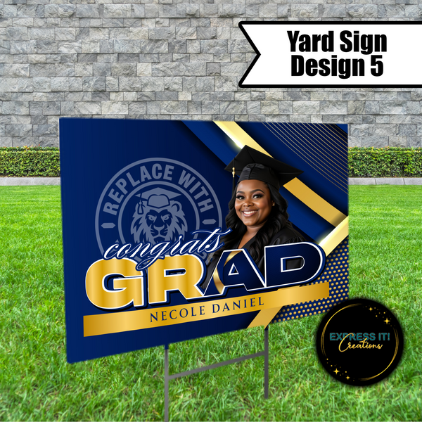 Photo + Logo Graduation Yard Sign