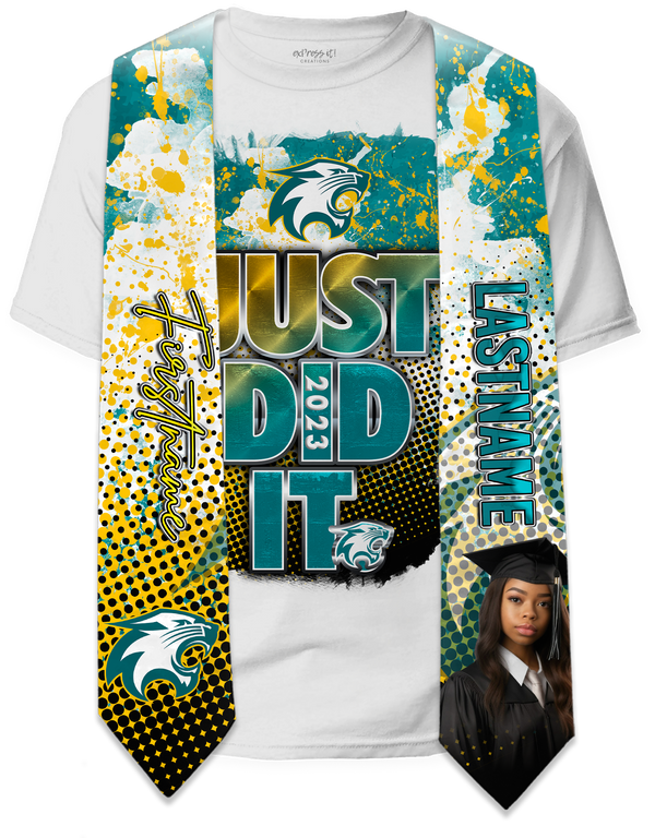 Graduation Premium Adult Center Print Shirt and Stole Combo - exPress it! Creations