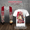 Graduation Center Print Shirt and Stole Combo - Adult