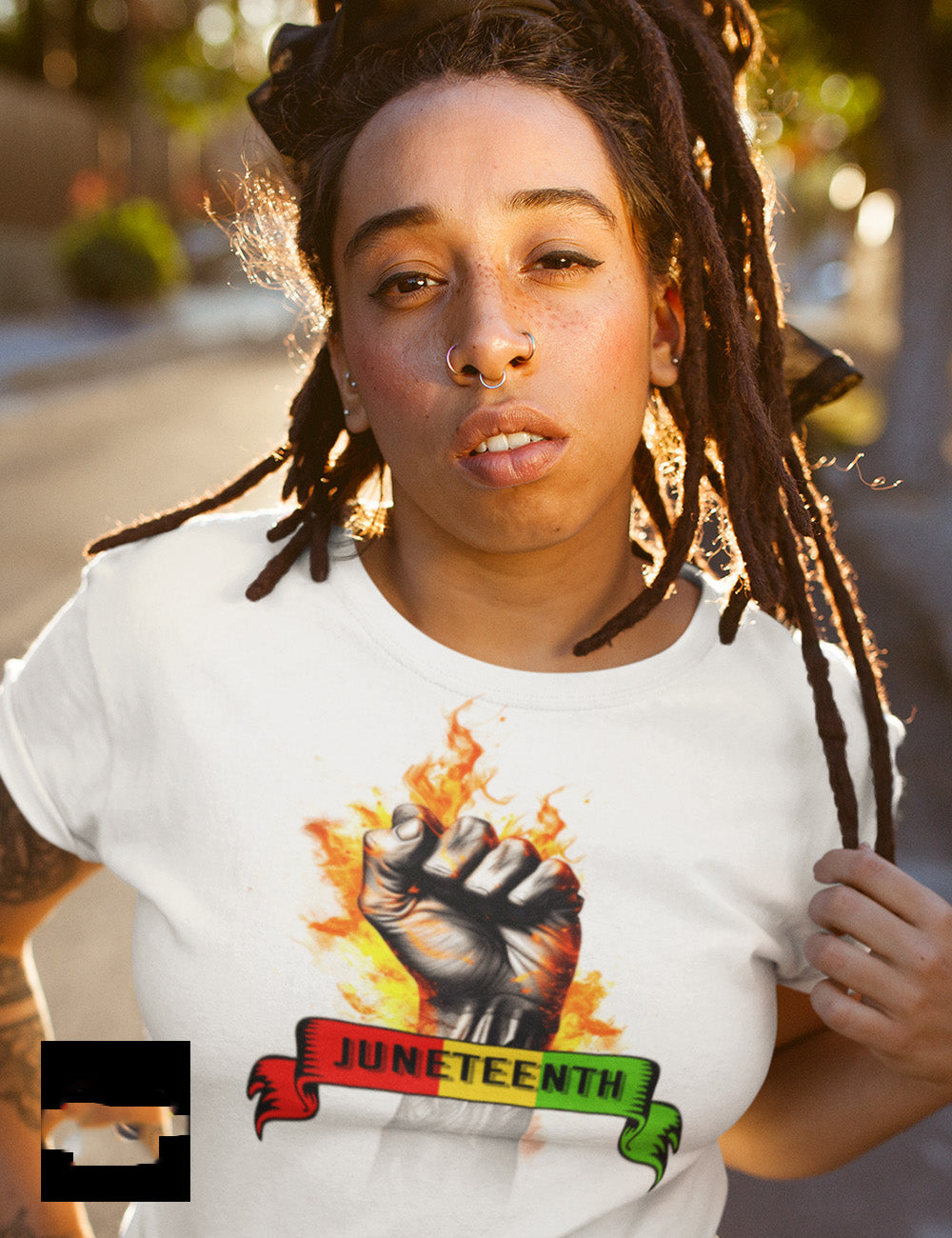 Fist and Flames Juneteenth Premium Shirt – exPress it! Creations