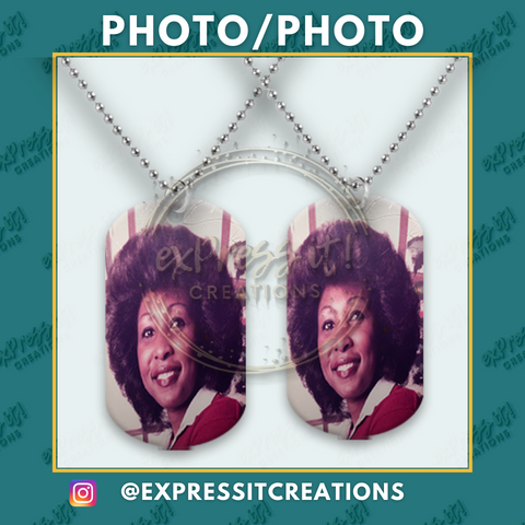 Dog Tag Necklace with Pictures - Add your photos - exPress it! Creations